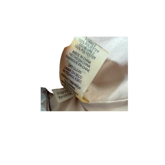 Vince Camuto Dress Women's Size 10 Champagne Sheath Eyelet/Geo Embroidery Detail - Picture 9 of 9